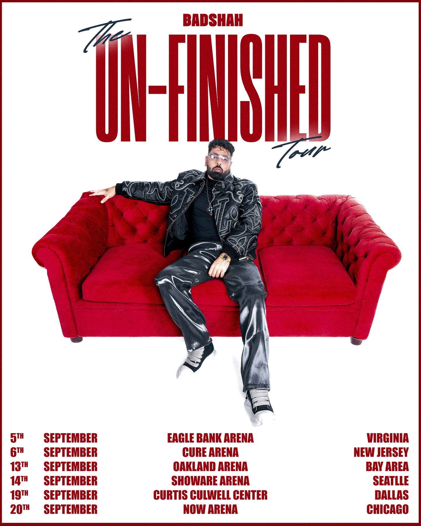 Badshah The Unfinished Tour Poster 2026
